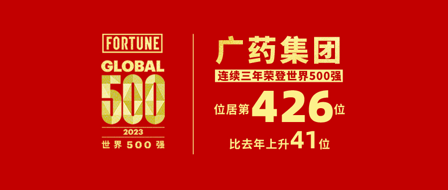 喜贺广药集团迈进世界500强 - 广州创赢广药白云山知识产权有限公司